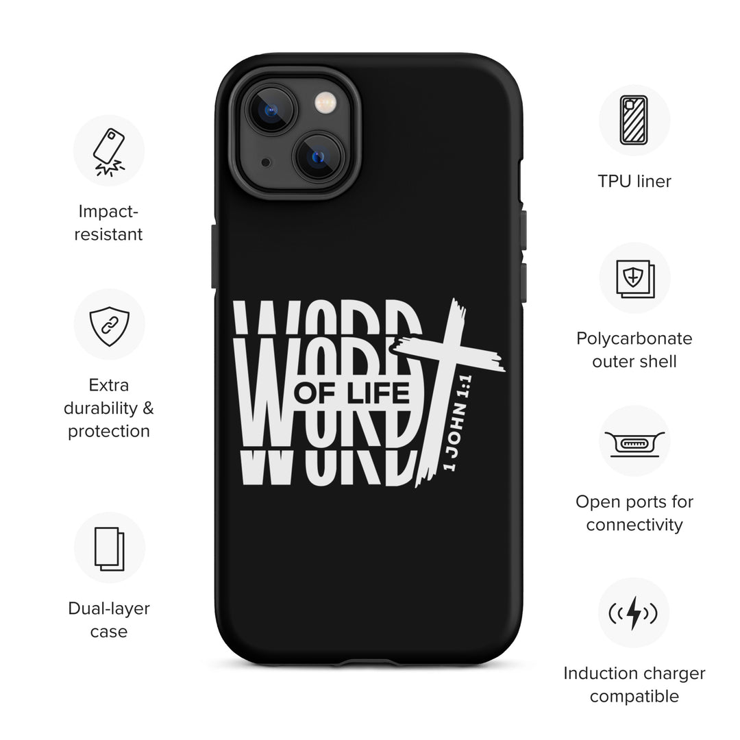 Christian Phone Case Word of Life Black for iPhone® iPhone® Phone Cases   