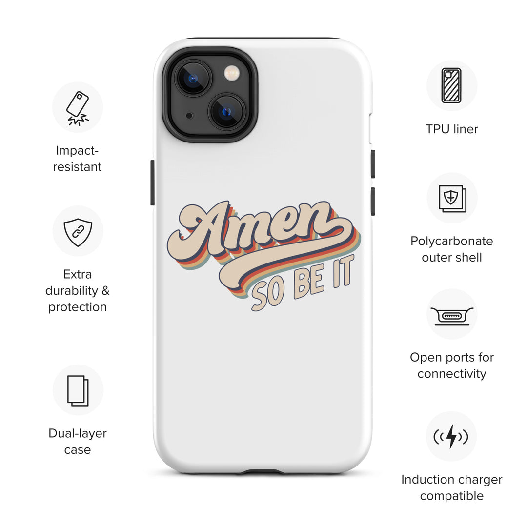 Christian Phone Case Amen So Be It White for iPhone® iPhone® Phone Cases   