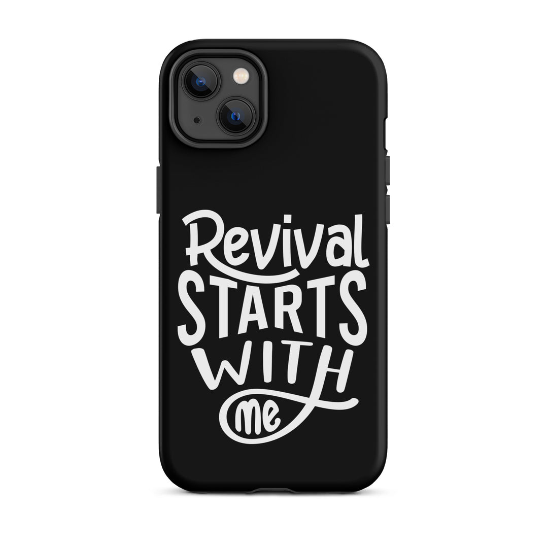 Christian Phone Case Revival Starts With Me Black for iPhone® iPhone® Phone Cases Matte iPhone 14 Plus 