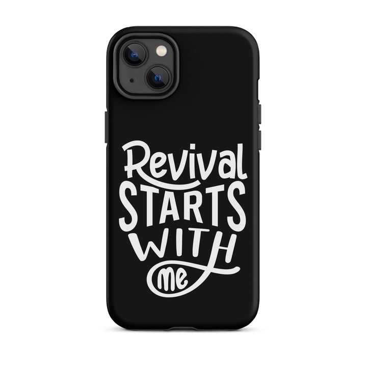 Christian Phone Case Revival Starts With Me Black for iPhone® iPhone® Phone Cases Matte iPhone 14 Plus 