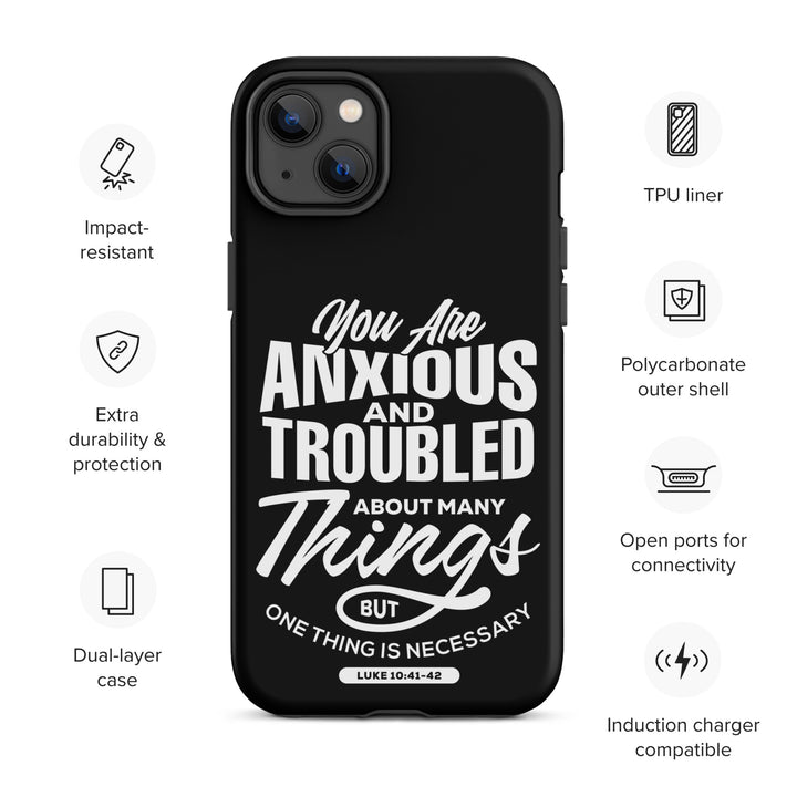 Christian Phone Case Anxious And Troubled Black for iPhone® iPhone® Phone Cases   