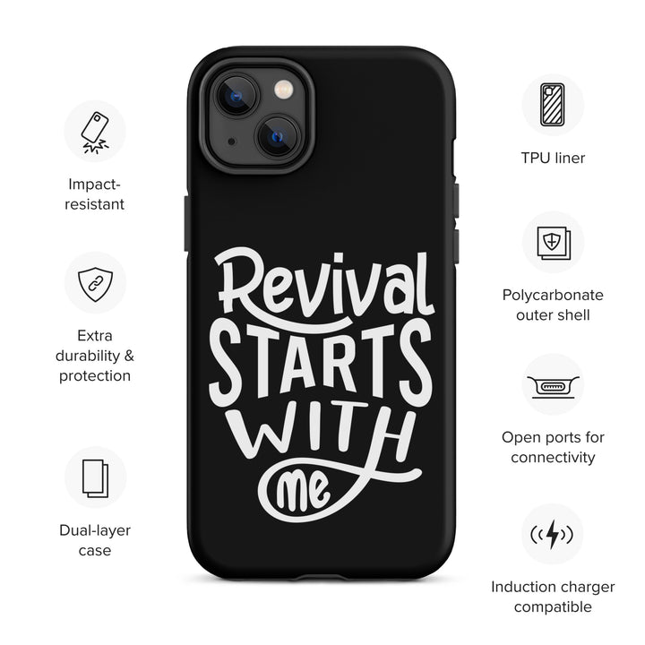 Christian Phone Case Revival Starts With Me Black for iPhone® iPhone® Phone Cases   