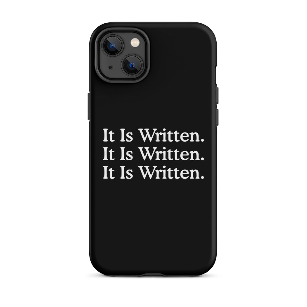 Christian Phone Case It Is Written Black for iPhone® iPhone® Phone Cases Matte iPhone 14 Plus 