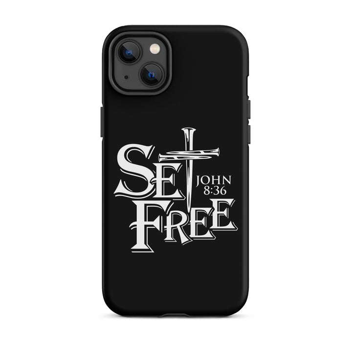 Christian Phone Case Set Free Black for iPhone® iPhone® Phone Cases Matte iPhone 14 Plus 