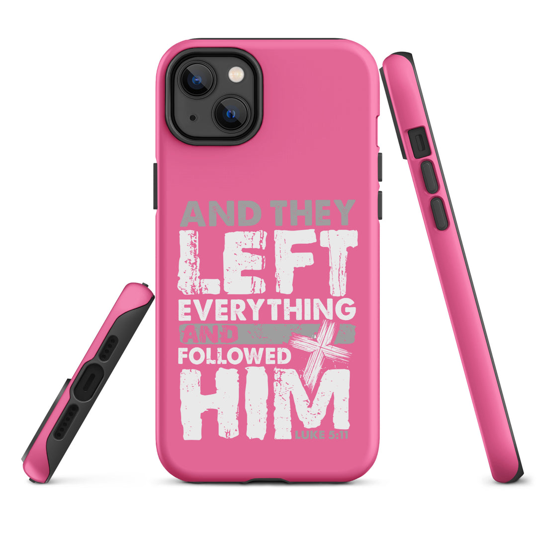 Christian Phone Case Left Everything Cross Pink for iPhone® iPhone® Phone Cases   