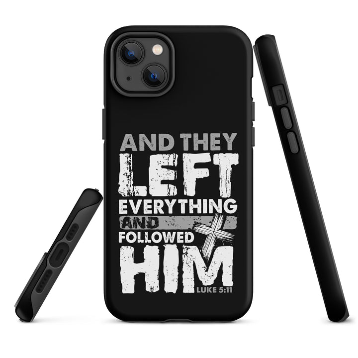 Christian Phone Case Left Everything Cross Black for iPhone® iPhone® Phone Cases   