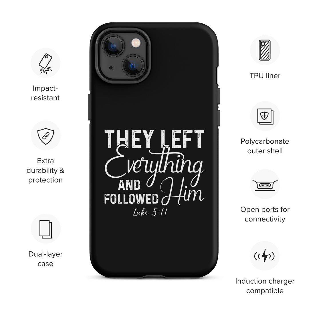 Christian Phone Case Left Everything Black for iPhone® iPhone® Phone Cases   