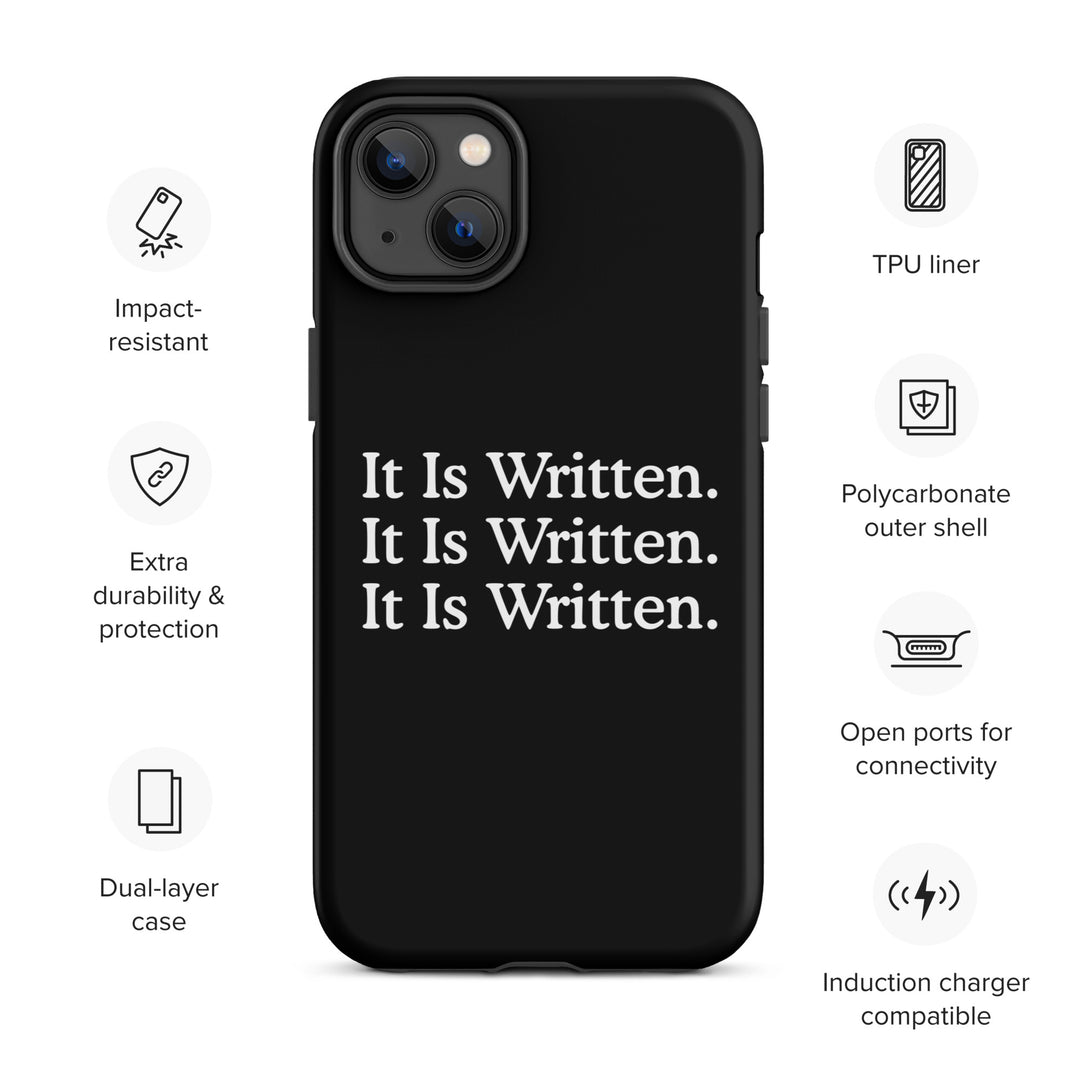 Christian Phone Case It Is Written Black for iPhone® iPhone® Phone Cases   