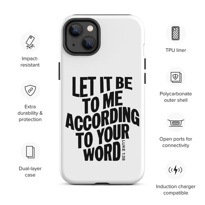 Christian Phone Case According To Your Word White for iPhone® iPhone® Phone Cases   