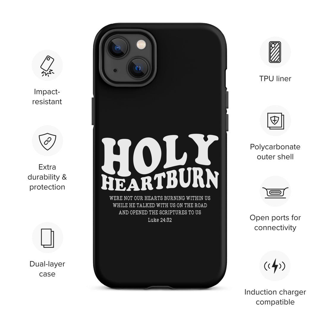 Christian Phone Case Holy Heartburn Black for iPhone® iPhone® Phone Cases   