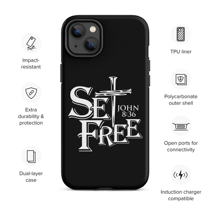 Christian Phone Case Set Free Black for iPhone® iPhone® Phone Cases   