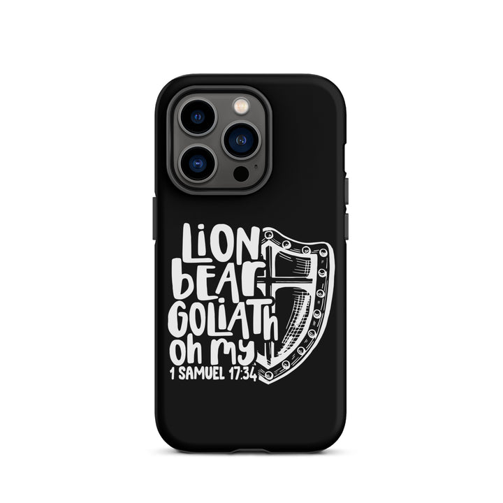 Christian Phone Case Lion Bear Goliath Oh My for iPhone® iPhone® Phone Cases Matte iPhone 14 Pro 