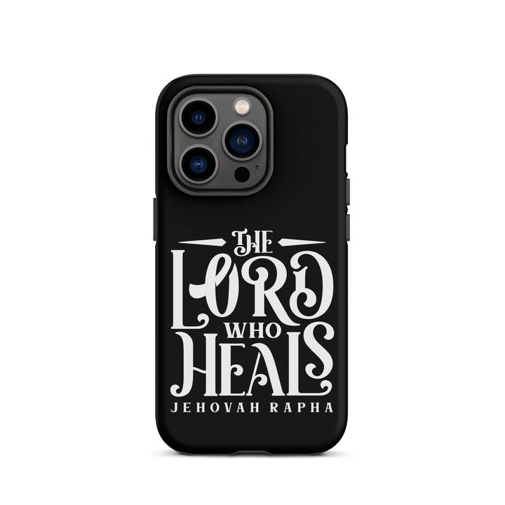 Christian Phone Case The Lord Who Heals Black for iPhone® iPhone® Phone Cases Matte iPhone 14 Pro 