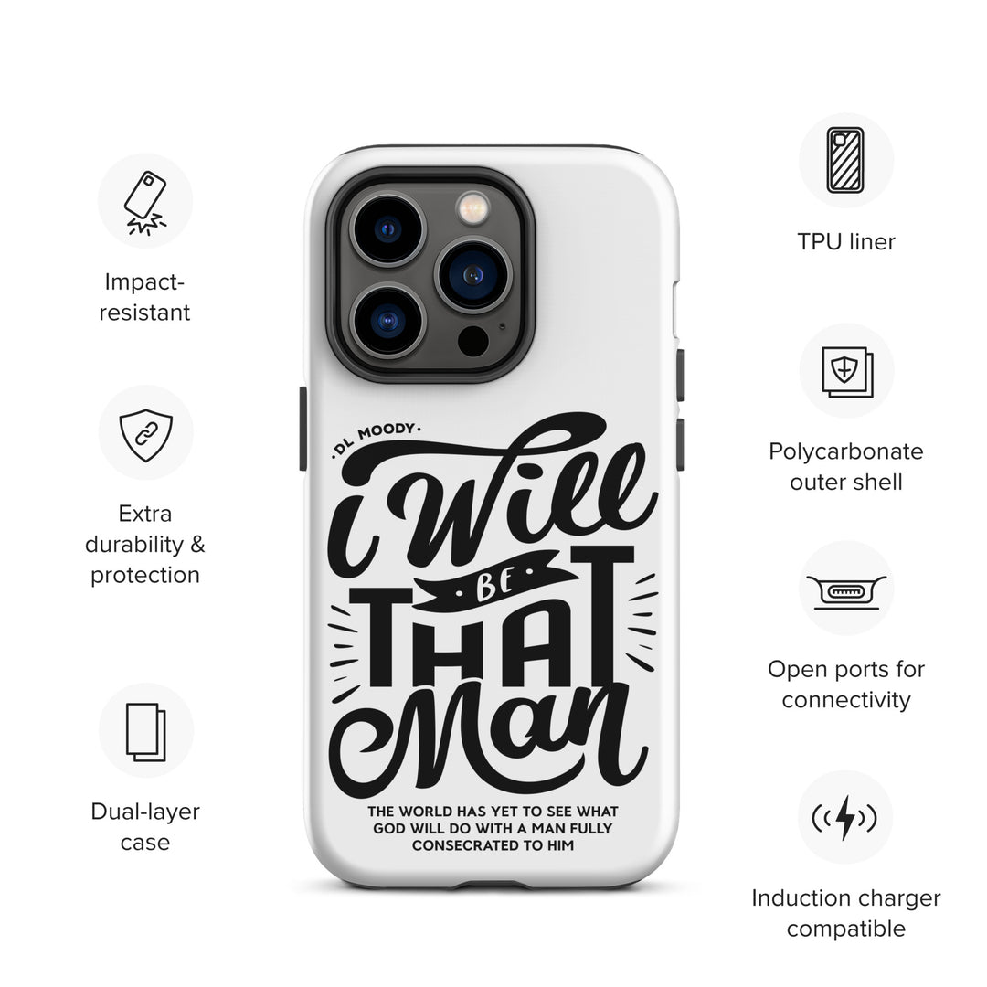 Christian Phone Case I Will Be That Man White for iPhone® iPhone® Phone Cases   