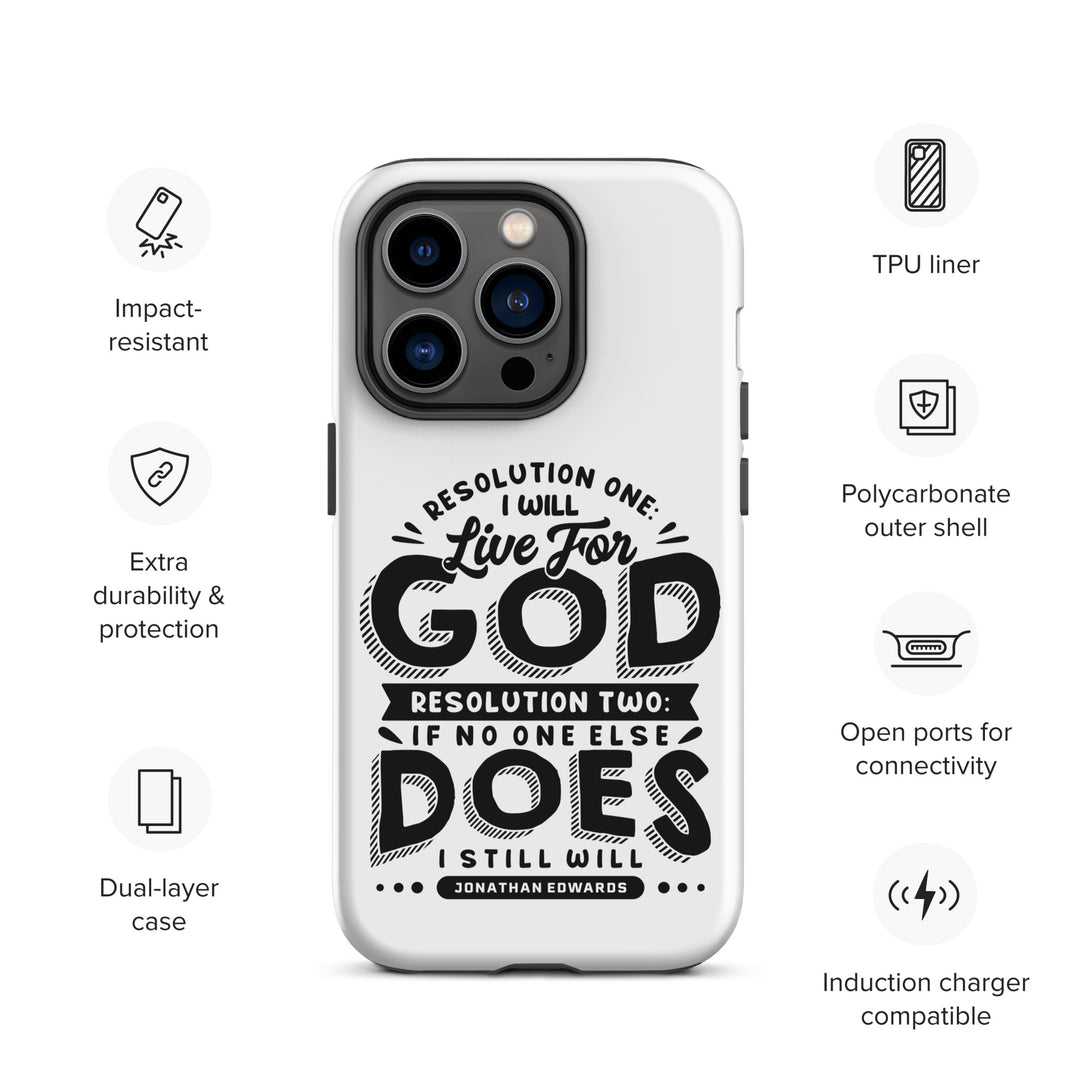 Christian Phone Case Live For God White for iPhone® iPhone® Phone Cases   