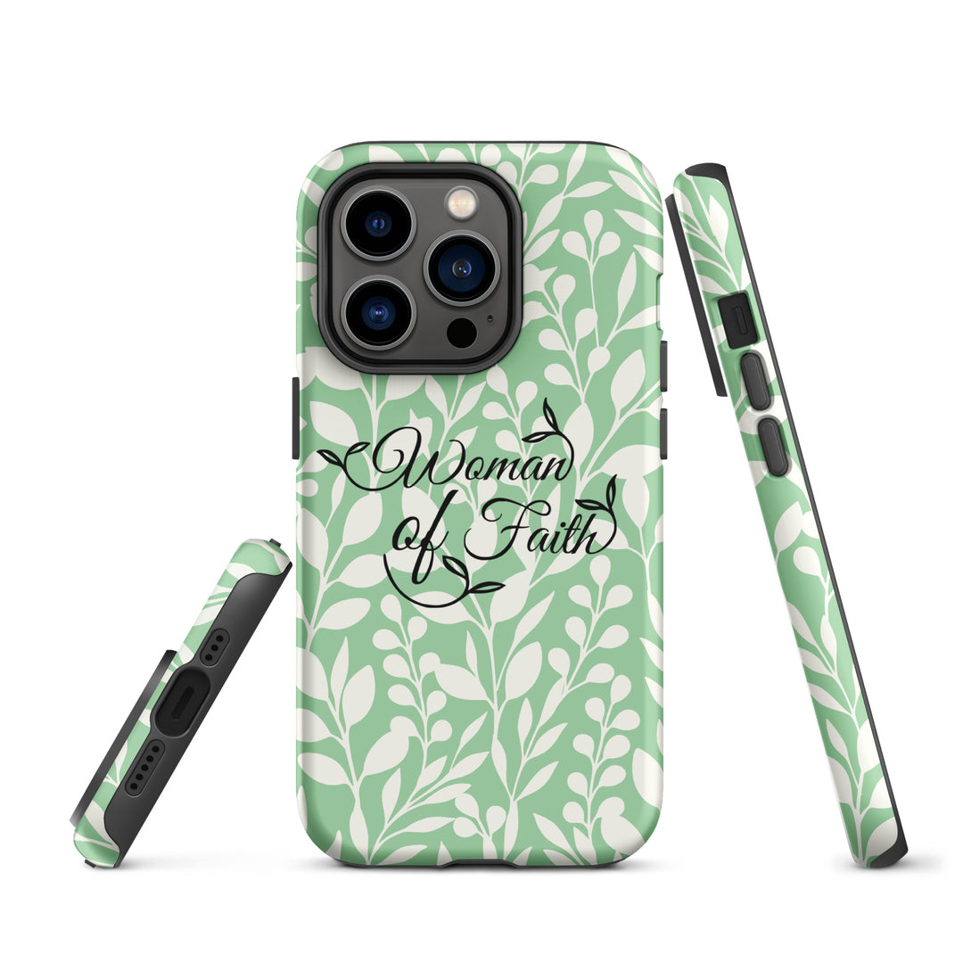 Christian Phone Case Woman of Faith Green for iPhone® iPhone® Phone Cases   