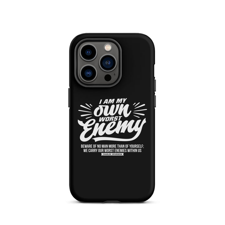 Christian Phone Case Worst Enemy Black for iPhone® iPhone® Phone Cases Matte iPhone 14 Pro 