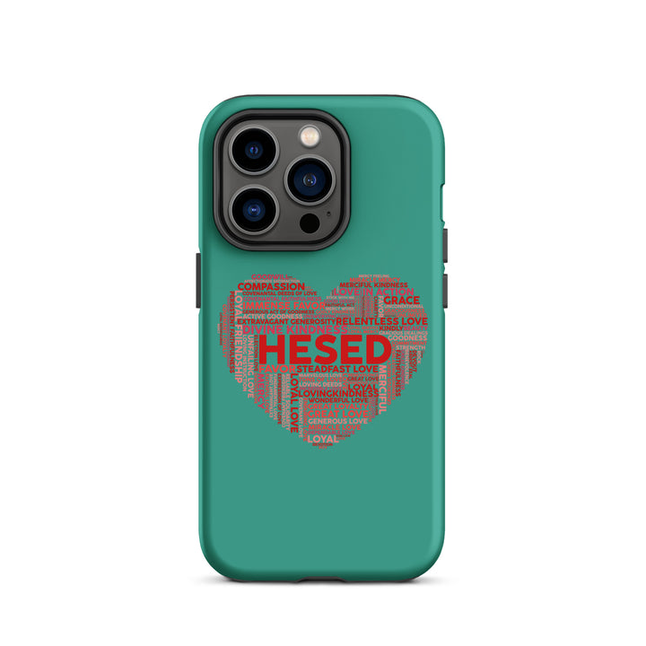 Christian Phone Case Hesed Heart Teal for iPhone® iPhone® Phone Cases Matte iPhone 14 Pro 