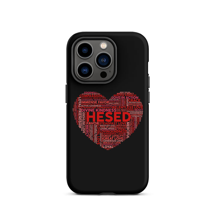 Christian Phone Case Hesed Heart Black for iPhone® iPhone® Phone Cases Matte iPhone 14 Pro 