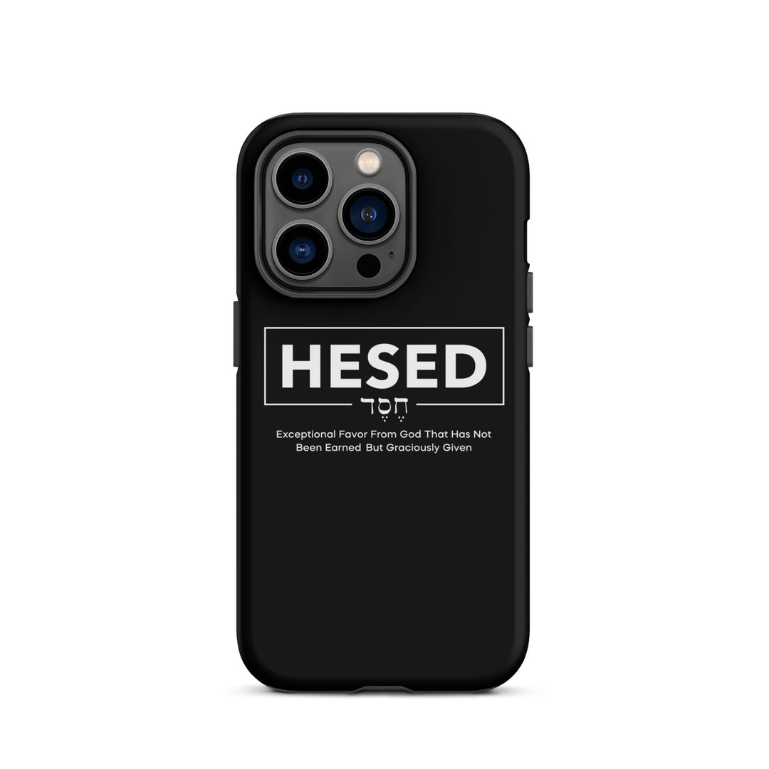 Christian Phone Case Hesed Hebrew Exceptional Favor Black for iPhone® iPhone® Phone Cases   