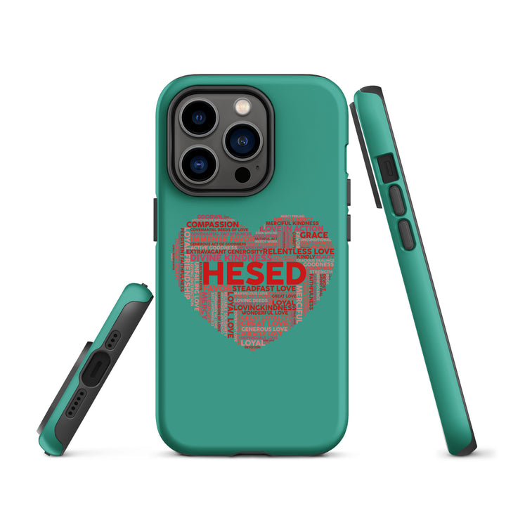 Christian Phone Case Hesed Heart Teal for iPhone® iPhone® Phone Cases   