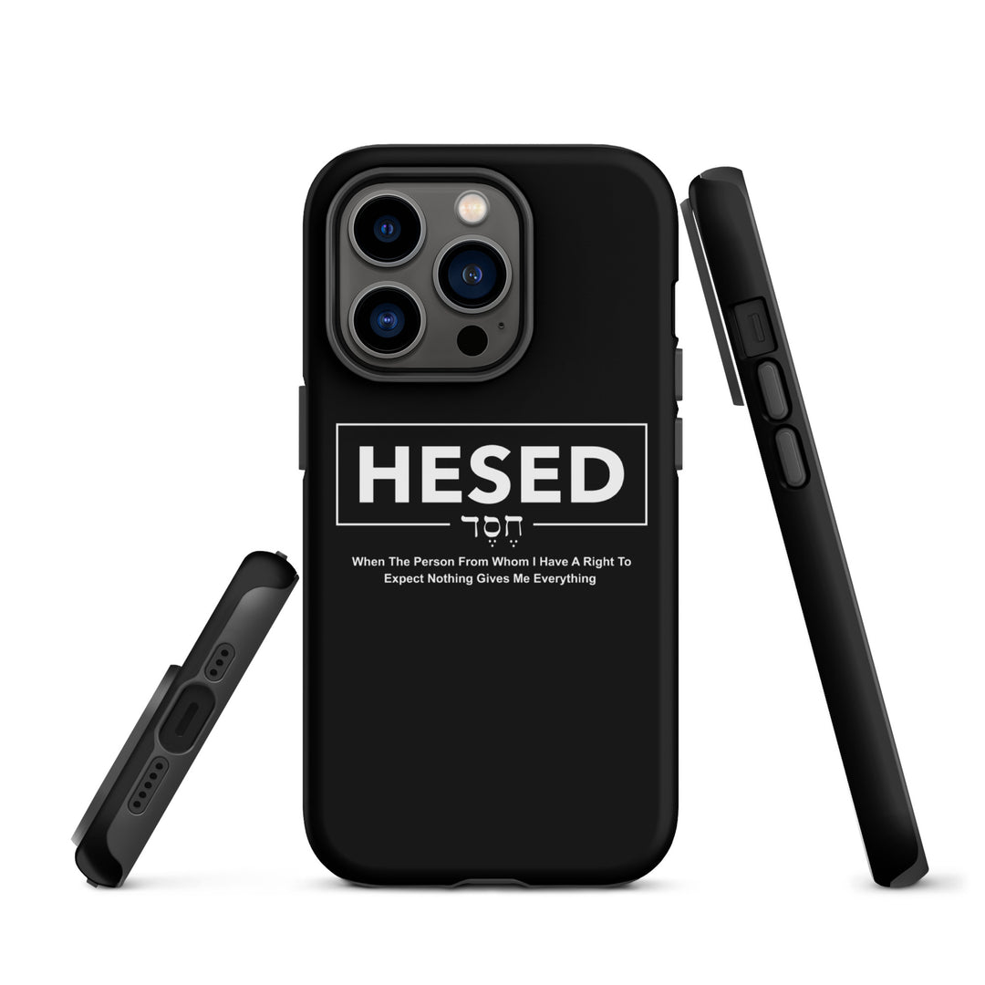 Christian Phone Case Hesed Everything Black for iPhone® iPhone® Phone Cases   