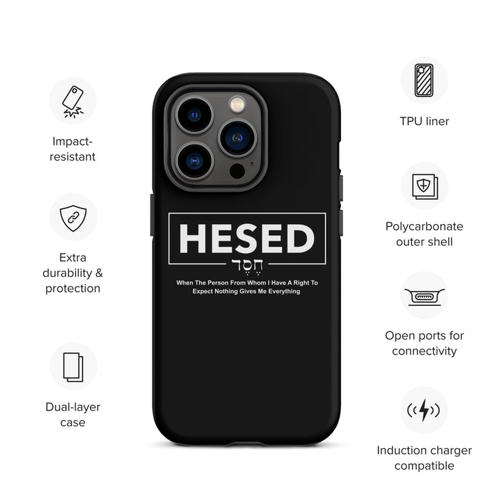 Christian Phone Case Hesed Everything Black for iPhone® iPhone® Phone Cases   