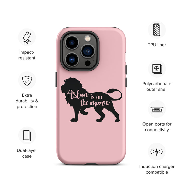 Christian Phone Case Aslan Is On Move Pink for iPhone® iPhone® Phone Cases   