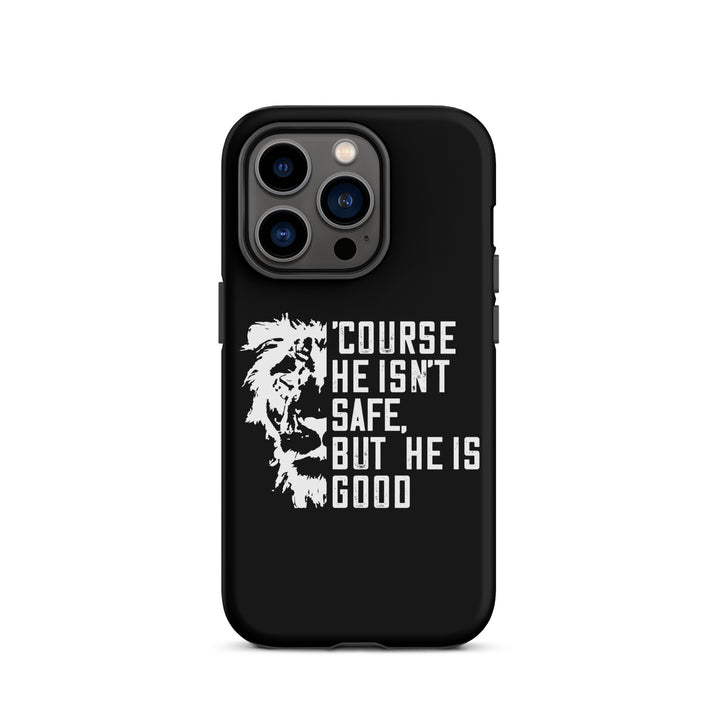 Christian Phone Case for iPhone® 'Course He Isn't Safe Black iPhone® Phone Cases Matte iPhone 14 Pro 