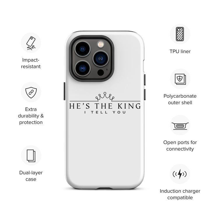 Christian Phone Case He's The King White for iPhone® iPhone® Phone Cases   