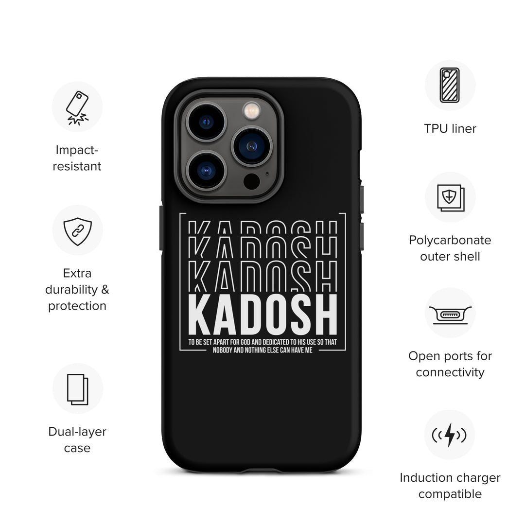 Christian Phone Case Kadosh Dedicated To His Use Black for iPhone® iPhone® Phone Cases   