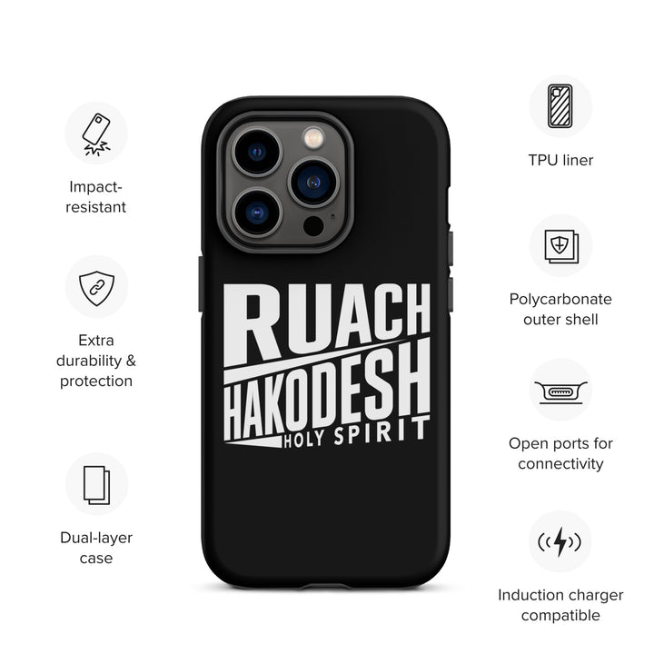 Christian Phone Case Ruach Hakodesh Holy Spirit Black for iPhone® iPhone® Phone Cases   