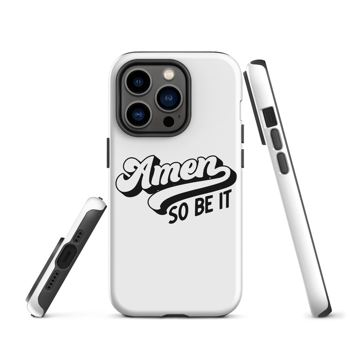 Christian Phone Case Amen So Be It White for iPhone® iPhone® Phone Cases   