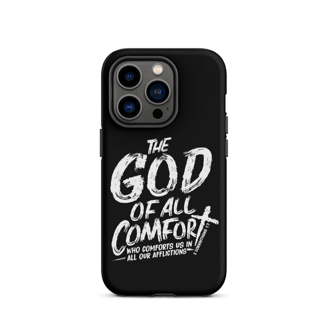 Christian Phone Case God of All Comfort Black for iPhone® iPhone® Phone Cases Matte iPhone 14 Pro 