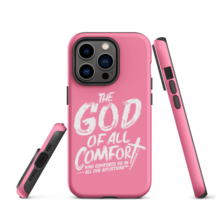 Christian Phone Case God of All Comfort Pink for iPhone® iPhone® Phone Cases   