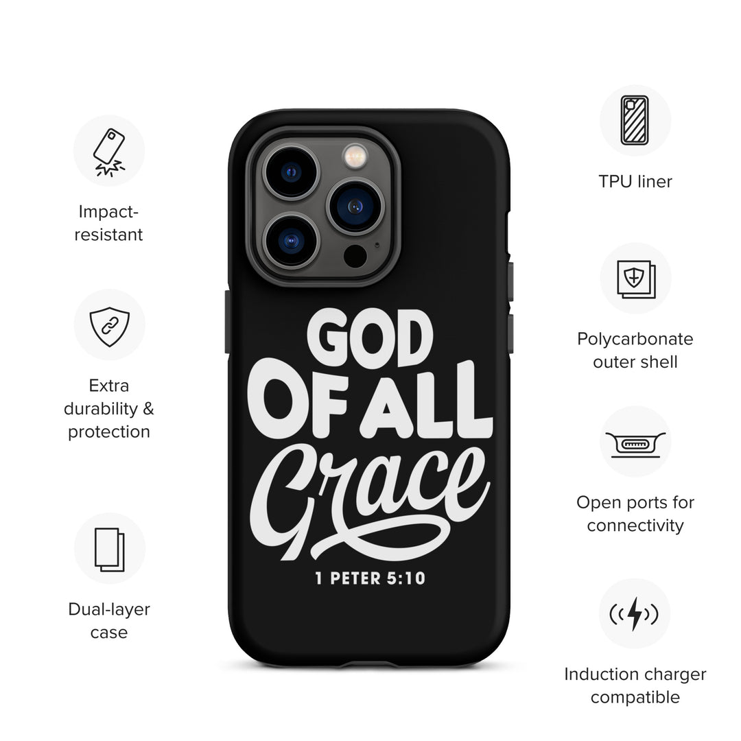 Christian Phone Case God of All Grace Black for iPhone® iPhone® Phone Cases   