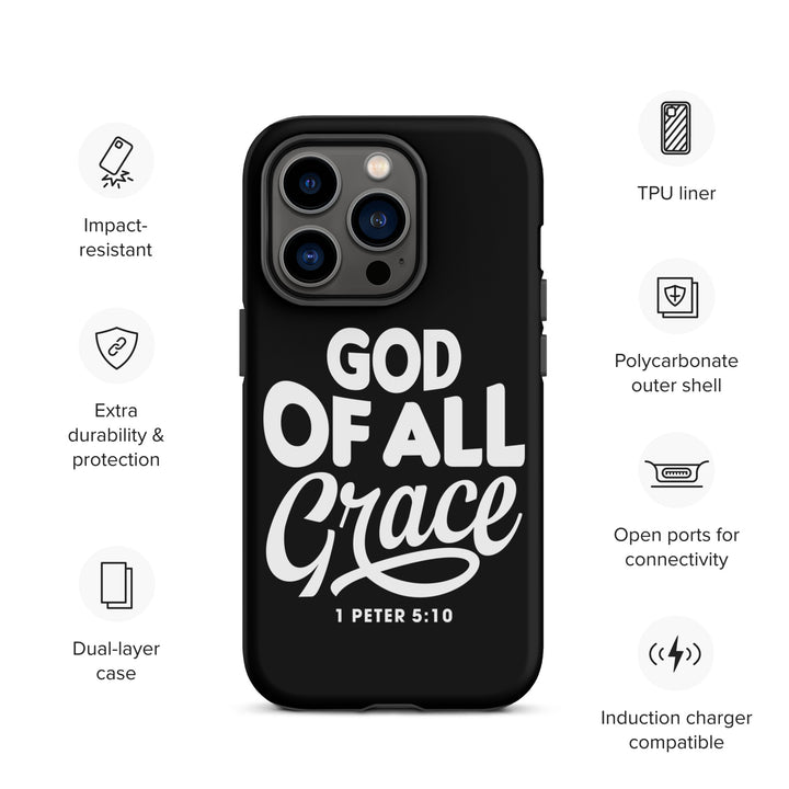 Christian Phone Case God of All Grace Black for iPhone® iPhone® Phone Cases   