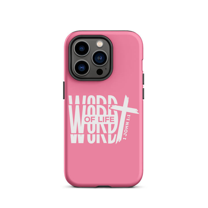 Christian Phone Case Word of Life Cross Pink for iPhone® iPhone® Phone Cases Matte iPhone 14 Pro 