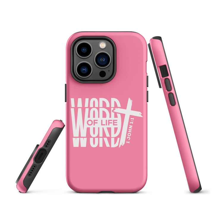 Christian Phone Case Word of Life Cross Pink for iPhone® iPhone® Phone Cases   