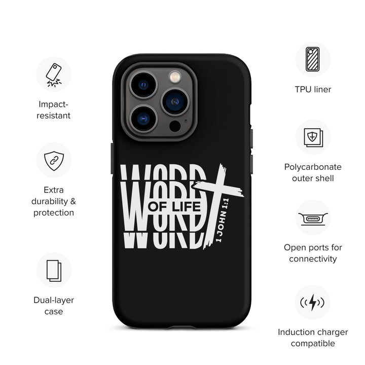 Christian Phone Case Word of Life Black for iPhone® iPhone® Phone Cases   