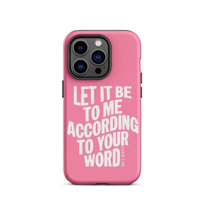 Christian Phone Case According To Your Word Pink  for iPhone® iPhone® Phone Cases Matte iPhone 14 Pro 