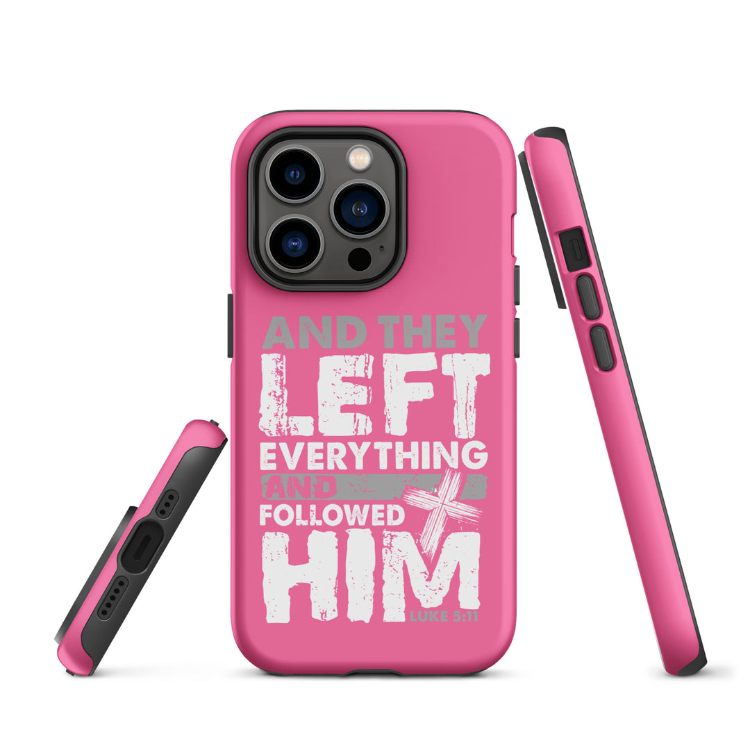 Christian Phone Case Left Everything Cross Pink for iPhone® iPhone® Phone Cases   