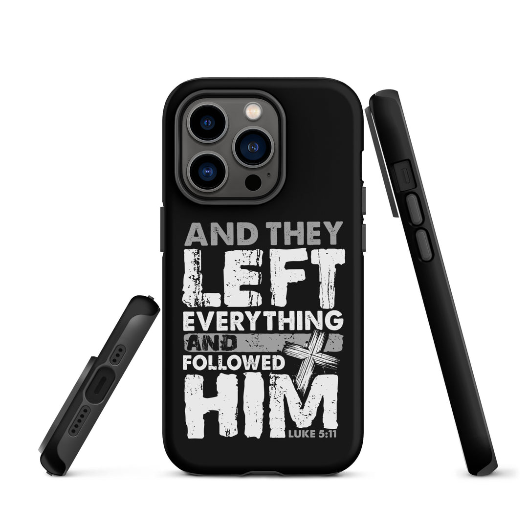 Christian Phone Case Left Everything Cross Black for iPhone® iPhone® Phone Cases   