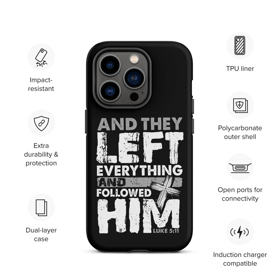 Christian Phone Case Left Everything Cross Black for iPhone® iPhone® Phone Cases   