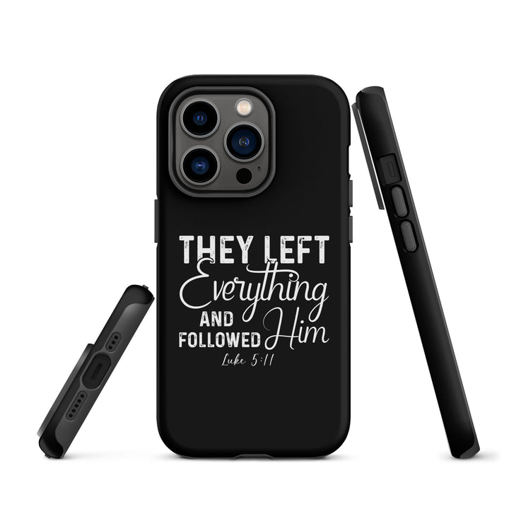 Christian Phone Case Left Everything Black for iPhone® iPhone® Phone Cases   