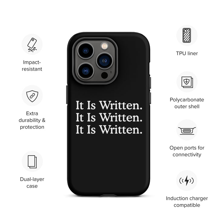 Christian Phone Case It Is Written Black for iPhone® iPhone® Phone Cases   