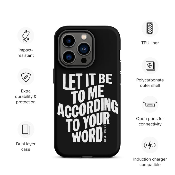 Christian Phone Case According To Your Word Black for iPhone® iPhone® Phone Cases   