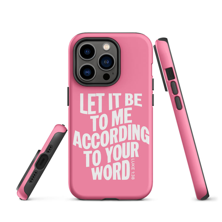 Christian Phone Case According To Your Word Pink  for iPhone® iPhone® Phone Cases   