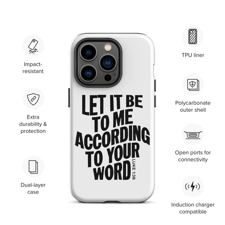 Christian Phone Case According To Your Word White for iPhone® iPhone® Phone Cases   