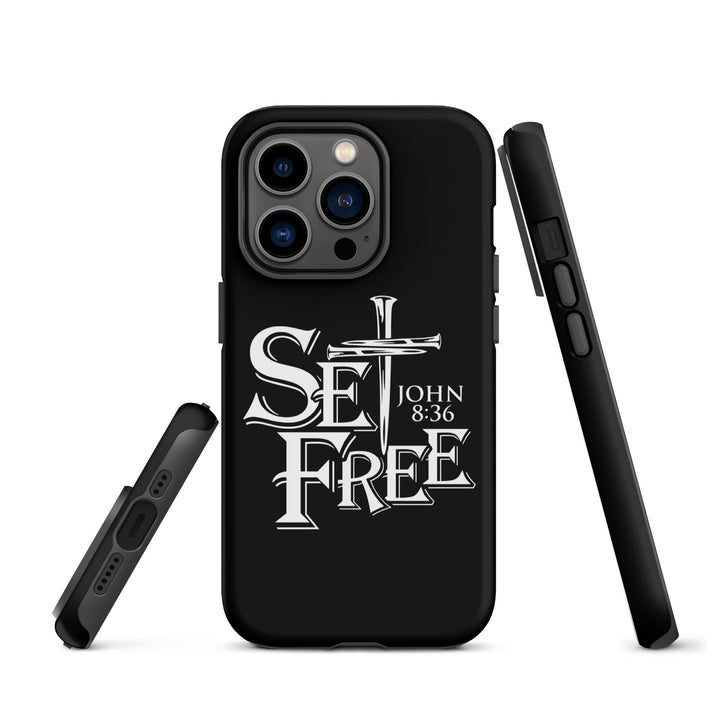 Christian Phone Case Set Free Black for iPhone® iPhone® Phone Cases   